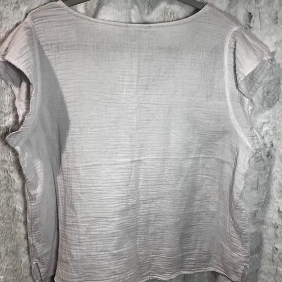 THREE DOTS - LARGE - White cotton blouse - Picture 3 of 8